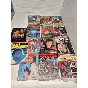 Vintage 80s Collectible Magazine Lot Star Wars Rocky Close Encounters 80s Room